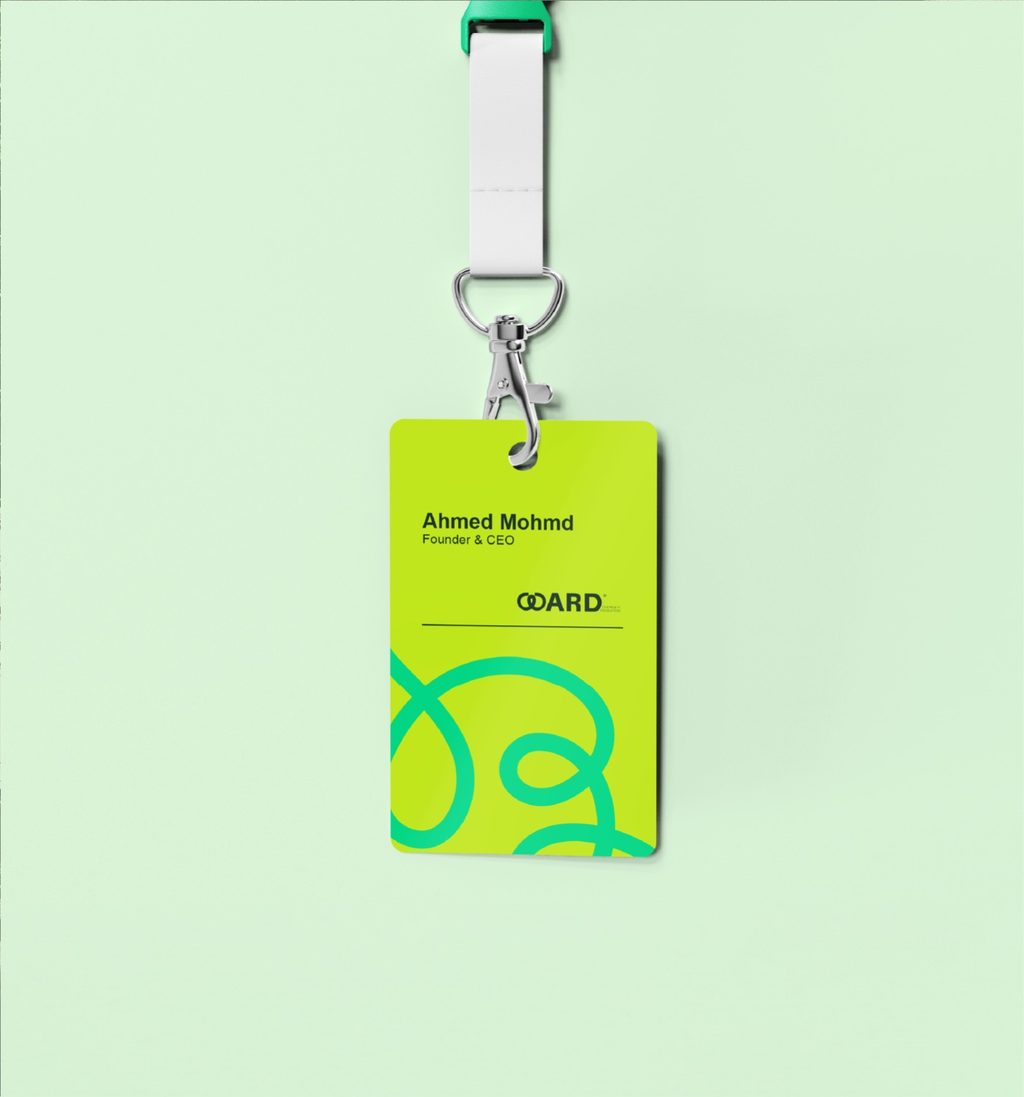 Event lanyard and badge.